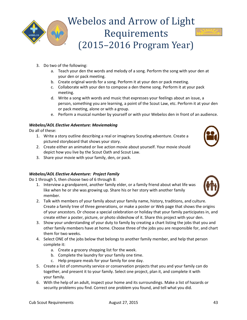 2015-2016 Cub Scout Requirements - Boy Scouts of America, Page 42