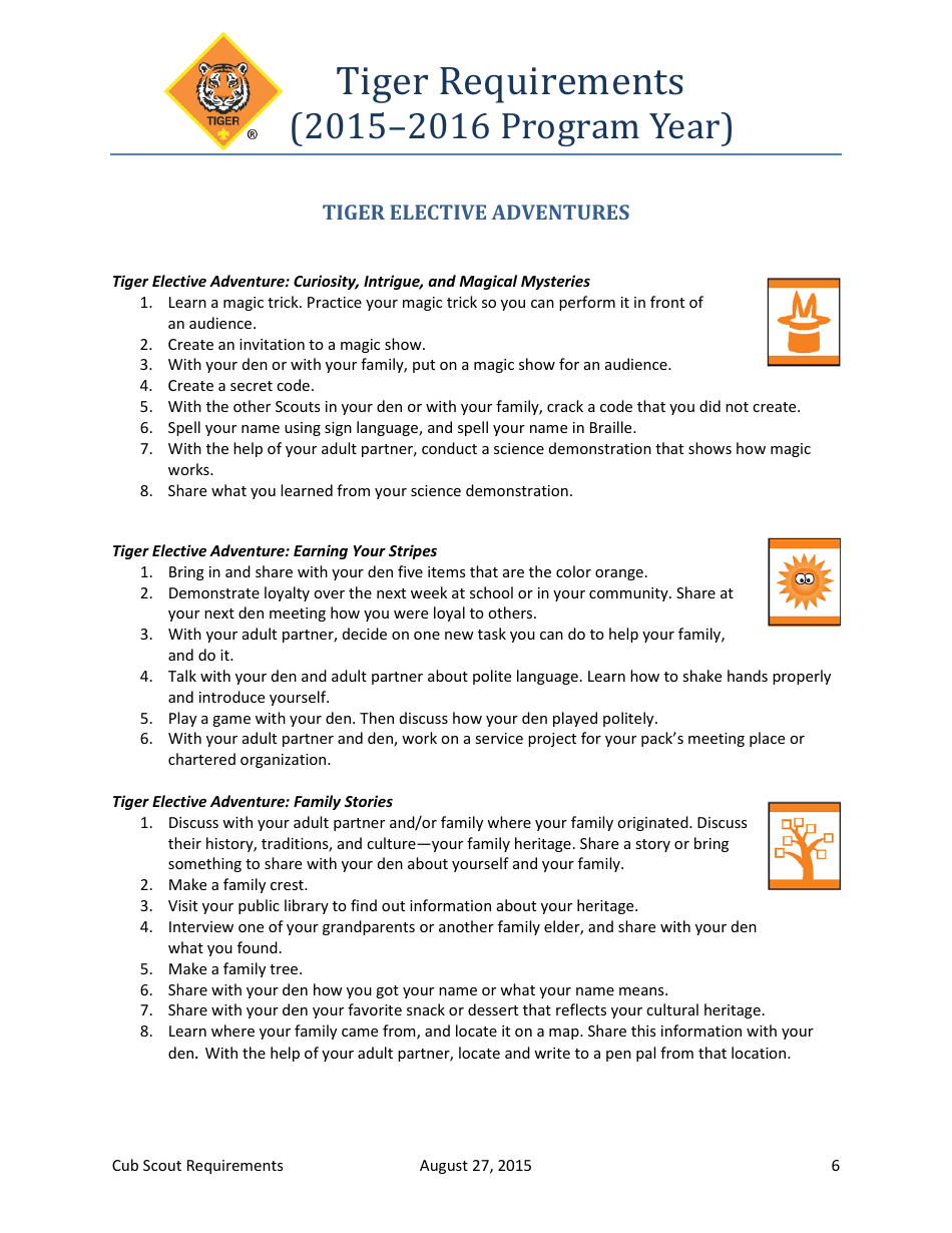 2015-2016 Cub Scout Requirements - Boy Scouts of America, Page 6