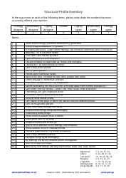 Document preview: Structural Profile Inventory Questionnaire Template