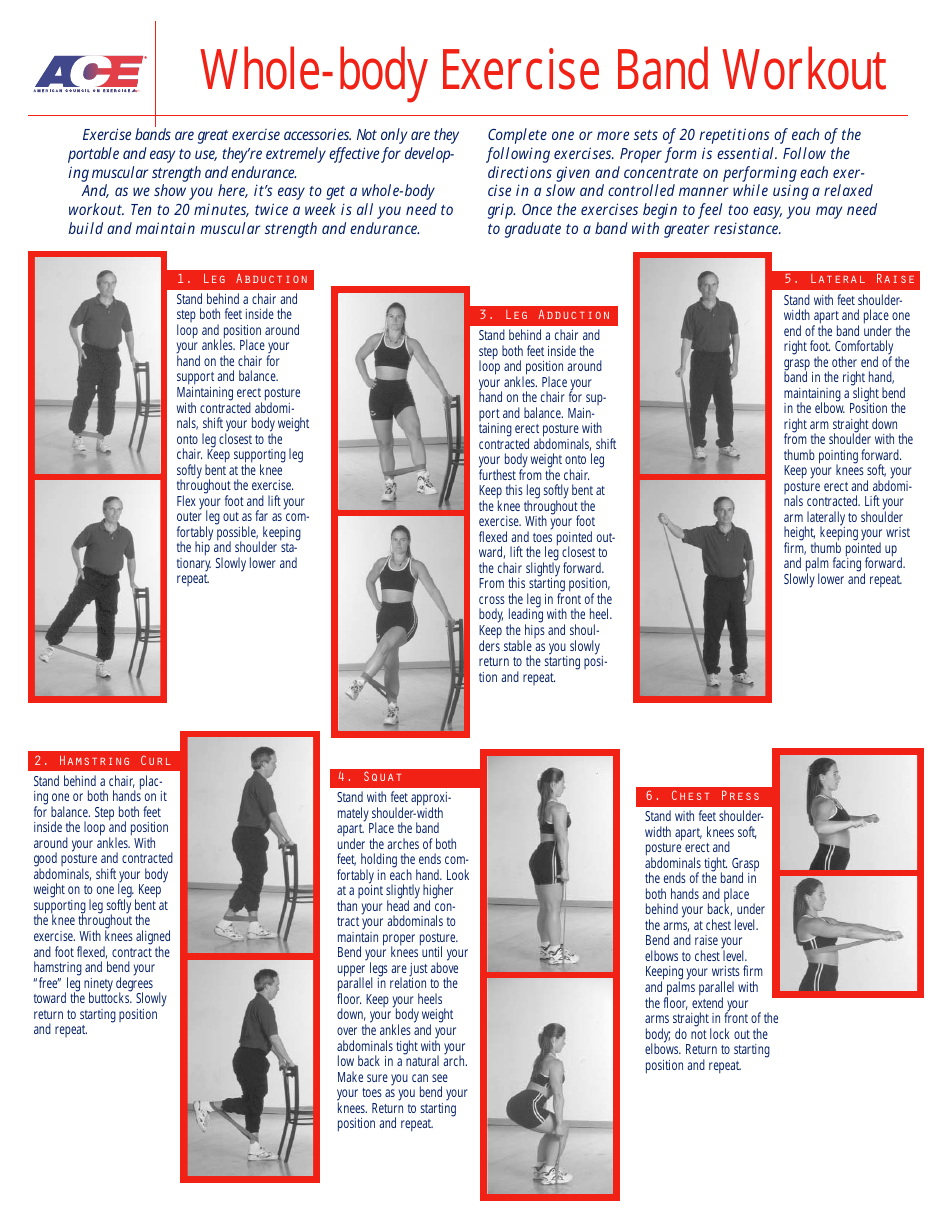 Resistance Band Workout Sheet- Pima County Employee Wellness Program, Page 3