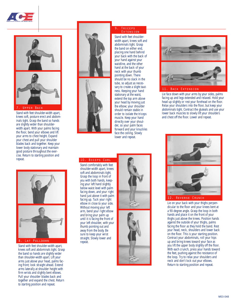 Resistance Band Workout Sheet- Pima County Employee Wellness Program, Page 4