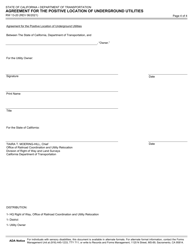 Form RW13-20 Agreement for the Positive Location of Underground Utilities - California, Page 4