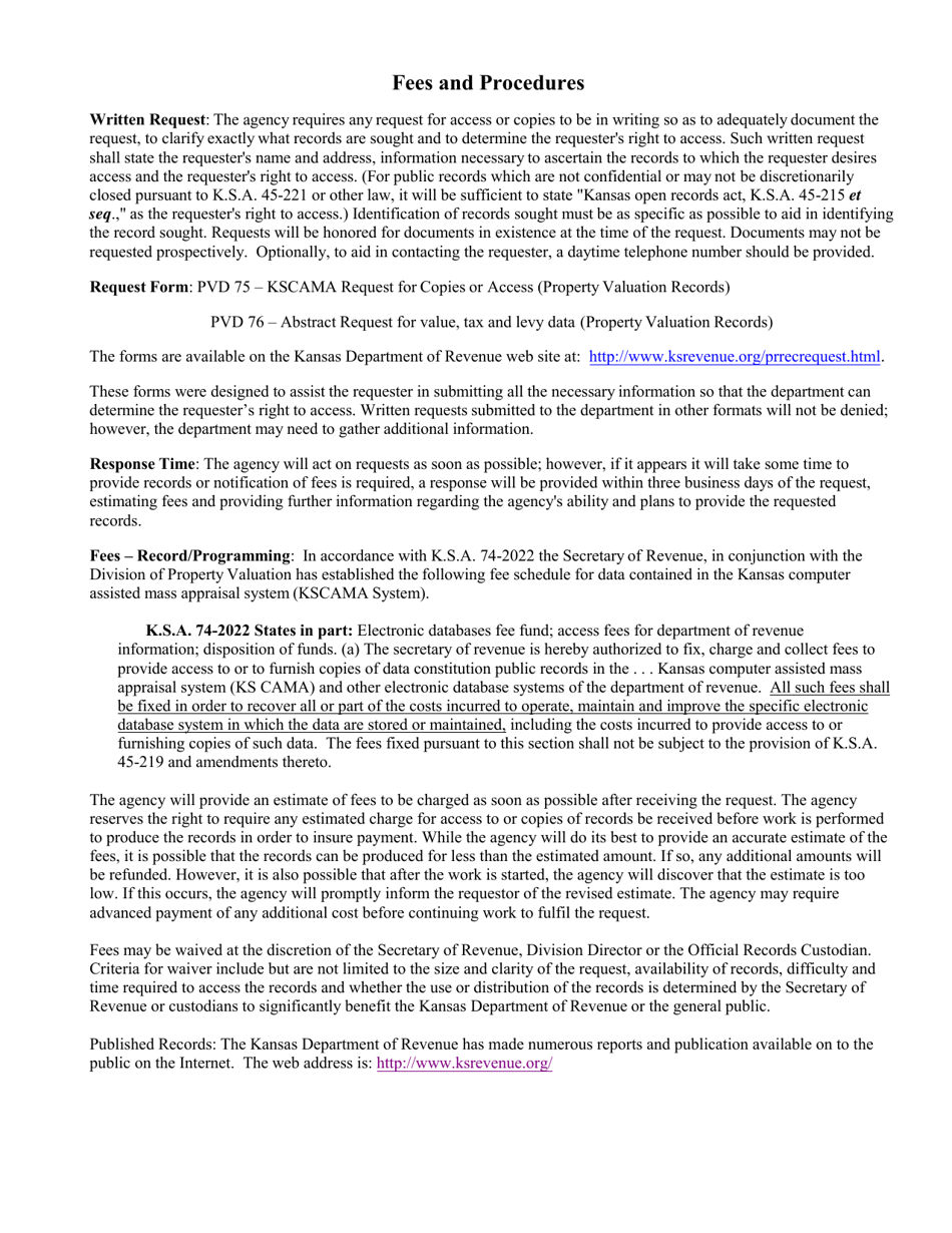 Form PVD-76 Open Records Request for Abstracts - Kansas, Page 4