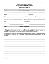 Form CE-5 &quot;Petition for Abatement Collectability&quot; - Kansas