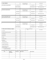 Form CE-3 Financial Information Statement - Individuals - Kansas, Page 3