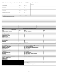 Form CE-3 Financial Information Statement - Individuals - Kansas, Page 4