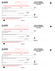 Form K-41ES Kansas Fiduciary Estimated Voucher - Kansas, Page 2