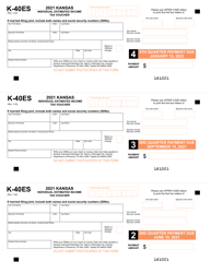 Form K-40ES Kansas Individual Estimated Income Tax Voucher - Kansas, Page 3