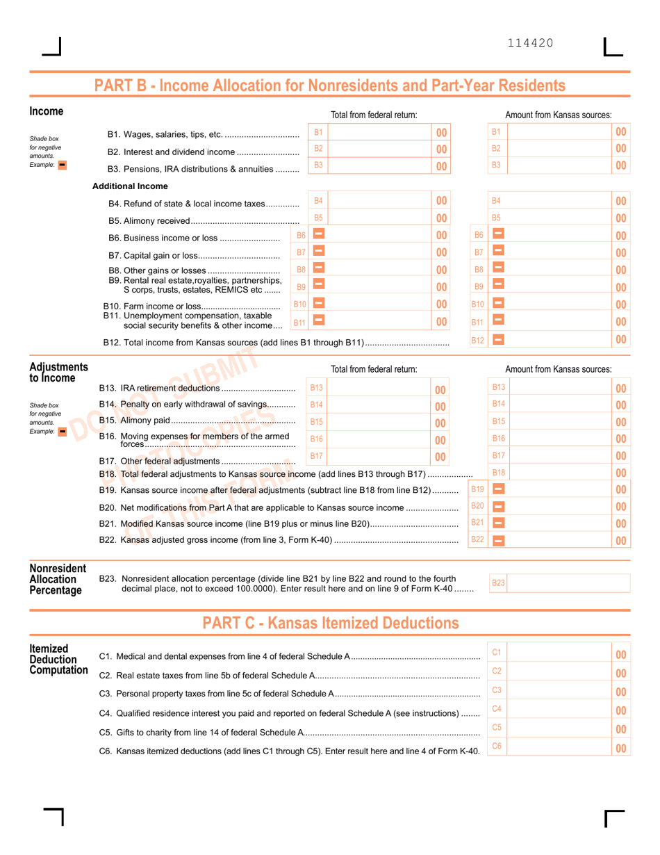 Schedule S Kansas Supplemental Schedule - Kansas, Page 2