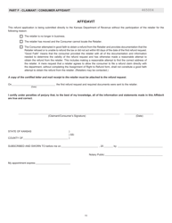 Form ST-21 &quot;Kansas Sales and Use Tax Refund Application&quot; - Kansas, Page 11