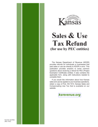 Form ST-21PEC Sales and Use Tax Refund Application for Use by Pec Entities - Kansas