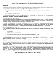 Form ST-28M Multi-Jurisdiction Exemption Certificate - Kansas, Page 2