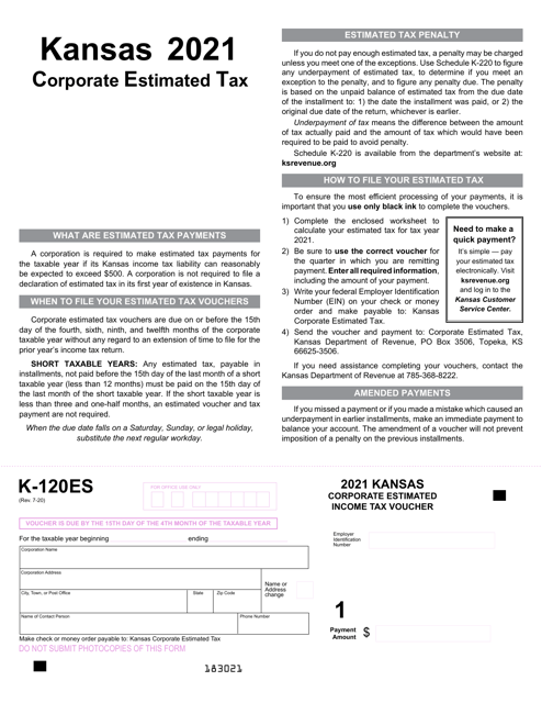 Form K-120ES 2021 Printable Pdf
