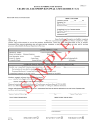 Form MT-07A Crude Oil Exemption Renewal and Certification - Sample - Kansas, Page 2