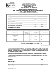 Form ABC-207 Individual&#039;s Gallonage Tax Return - Wine Purchased in Person Any of Out-of-State Winery - Kansas, Page 2