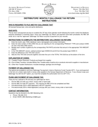 Document preview: Form ABC-215 Distributors' Monthly Gallonage Tax Return - Kansas