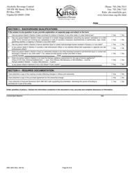 Form ABC-809 Notice of Ownership Change - Kansas, Page 2