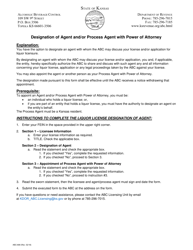 Document preview: Form ABC-808 Designation of Agent and/or Process Agent With Power of Attorney - Kansas