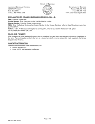 Form ABC-273 Kansas Manufacturers&#039; Distributors&#039; Monthly Gallon Age Tax Return - Kansas, Page 2