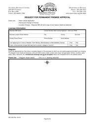 Form ABC-806 Request for Permanent Premise Approval - Kansas, Page 2