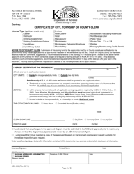 Form ABC-806 Request for Permanent Premise Approval - Kansas, Page 3