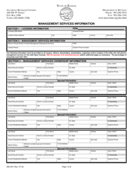 Document preview: Form ABC-807 Management Services Information - Kansas