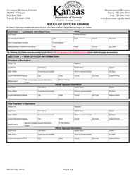 Document preview: Form ABC-810 Notice of Officer Change - Kansas