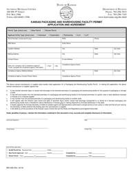 Form ABC-828 Kansas Packaging and Warehousing Facility Permit Application and Agreement - Kansas, Page 2