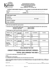 Form ABC-1013 Kansas Farm Winery Monthly Gallonage Tax Return and Sales Report - Kansas, Page 3