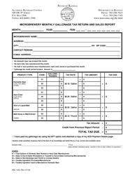 Form ABC-1025 Microbrewery Monthly Gallonage Tax Return and Sales Report - Kansas, Page 3