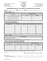 Form ABC-1025 Microbrewery Monthly Gallonage Tax Return and Sales Report - Kansas, Page 4