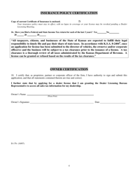 Form D-17B Application for a Manufactured Home Dealer License - Kansas, Page 4