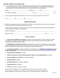 Form D-17A Application for Vehicle Dealer License - Kansas, Page 5