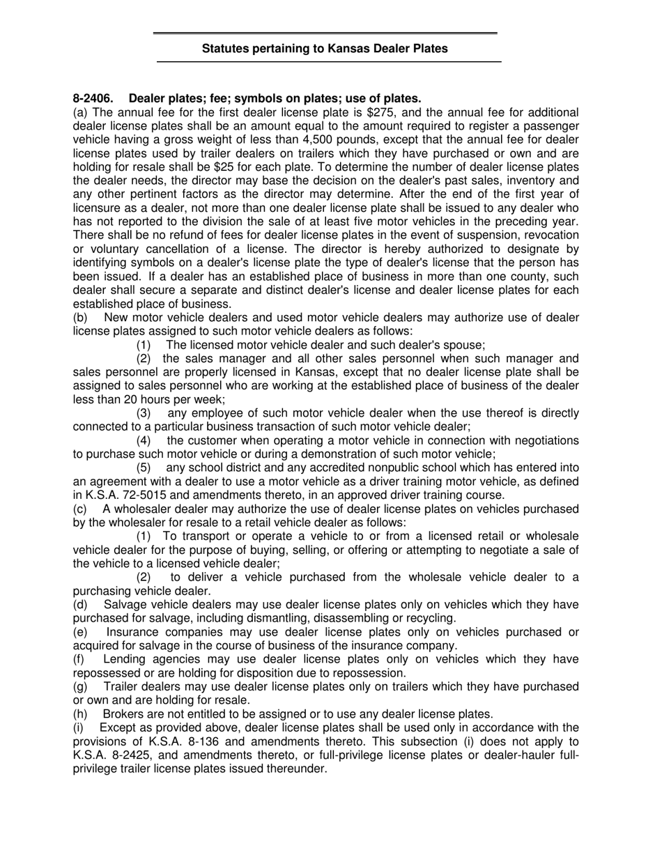 Form D-5 Replacement Plate  Additional Plate Request Form - Kansas, Page 2