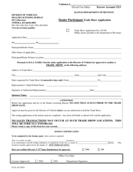 Document preview: Form D-12C Trade Show Application - Dealer Participant - Kansas