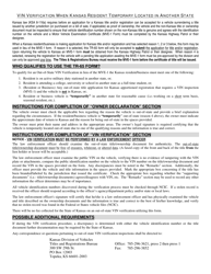 Form TR-65 Kansas Resident/Business out of State Vin Verification - Kansas, Page 2