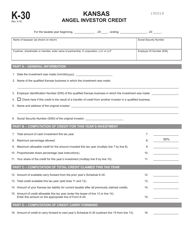 Schedule K-30 Angel Investor Credit - Kansas