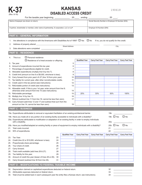 Schedule K-37  Printable Pdf