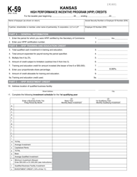 Schedule K-59 Kansas High Performance Incentive Program (Hpip) Credits - Kansas