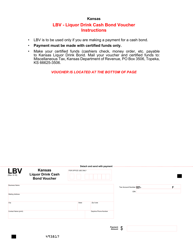 Document preview: Form LBV Kansas Liquor Drink Cash Bond Voucher - Kansas