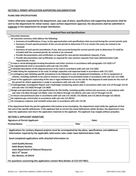 DNR Form 50 (542-1609) Industrial Monofill Permit Application - Iowa, Page 2