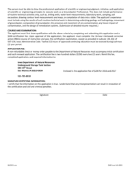 DNR Form 542-0093 Application for Groundwater Professional Certification - Iowa, Page 2