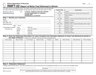 Document preview: Form RMFT-22 Report of Motor Fuel Delivered in Illinois - Illinois