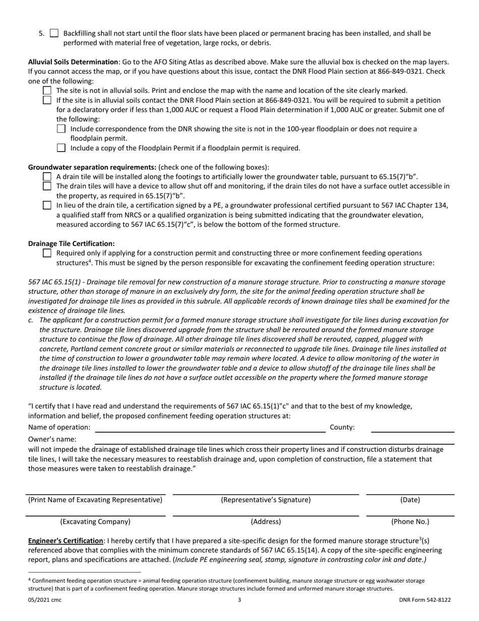 DNR Form 542-8122 Professional Engineer (Pe) Design Certification - Iowa, Page 3