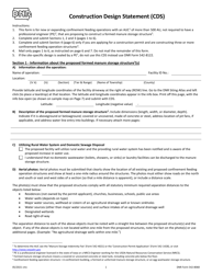 Document preview: DNR Form 542-8068 Construction Design Statement (Cds) - Iowa