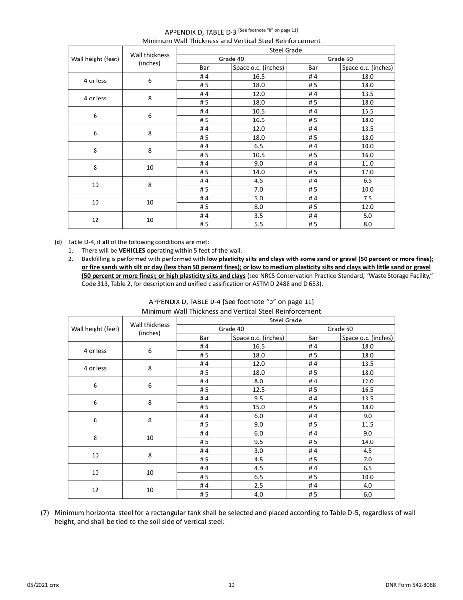 DNR Form 542-8068 Construction Design Statement (Cds) - Iowa, Page 10