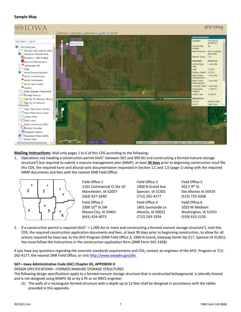 DNR Form 542-8068 Construction Design Statement (Cds) - Iowa, Page 7