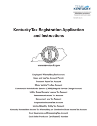 Document preview: Form 10A100(P) Kentucky Tax Registration Application - Kentucky
