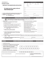 Form 10A100(P) Kentucky Tax Registration Application - Kentucky, Page 3