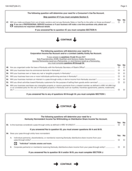 Form 10A100(P) Kentucky Tax Registration Application - Kentucky, Page 7